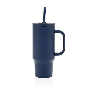Recyklovaný nepropustný kompaktní termohrnek 480ml, námořní modrá