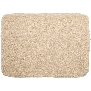Recyklovaný sherpa obal na notebook, béžová