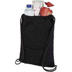 Recyklovaný sherpa šňůrkový batoh, černá