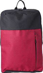 REGATO Batoh s predným vreckom na zips, čierno červený
