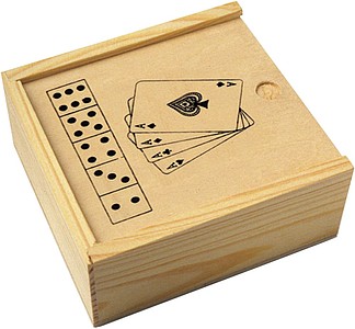REMMY Sada her, obsahuje 5 kostek a 52 hracích karet - ekologické reklamní předměty