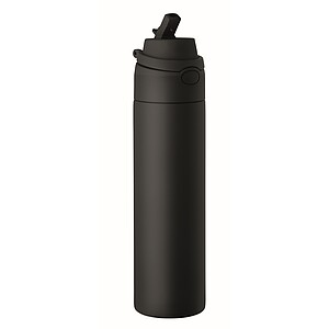 RENGIN Jednostěnná láhev z nerezové oceli 650 ml, černá