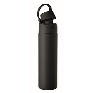 RENGIN Jednostěnná láhev z nerezové oceli 650 ml, černá