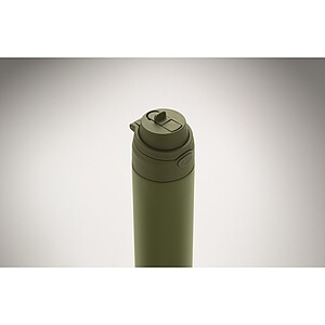 RENGIN Jednostěnná láhev z nerezové oceli 650 ml, tmavě zelená