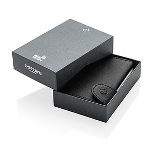RFID pouzdro na karty a peněženka C-Secure, černá