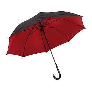 RICHTER Automatický klasický deštník s černou venkovní stranou a červeným vnitřkem - reklamní deštníky