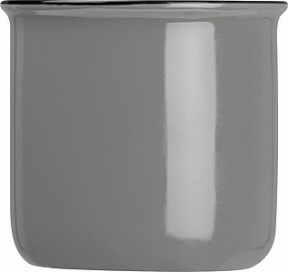 ROBALKeramický hrnek v designu plecháčku, objem, 350ml, šedý