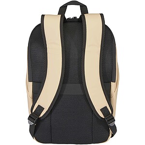 Rolovací batoh na notebook velikosti 15” z recyklovaného GRS, béžová