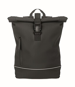 Rolovací PU batoh na notebook 15", čierna