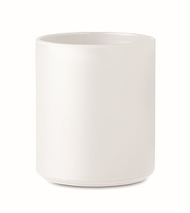 Rovný plastový hrnček, objem 300ml, biela