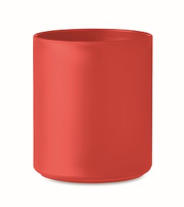 Rovný plastový hrnček, objem 300ml, červená