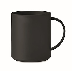 Rovný plastový hrnček, objem 300ml, čierna