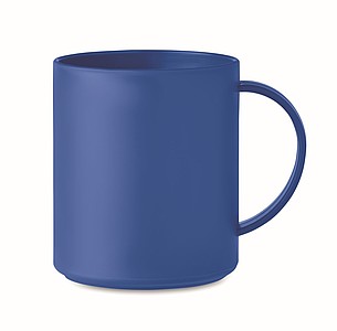 Rovný plastový hrnek, objem 300ml , královská modrá - reklamní hrnky