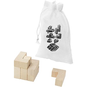 RUBIK drevená skladacia kocka v puzdre