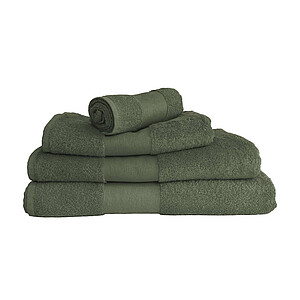 Ručník OLIMA CLASSIC TOWEL, 30 × 50 cm, zelenohnědá