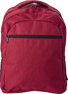 RUHAS polyesterový batoh na notebook (15"), červený