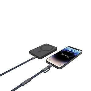 Rýchlonabíjací kábel Arc 2 v 1 z RCS 60W 120 cm, svetlomodrá námorná
