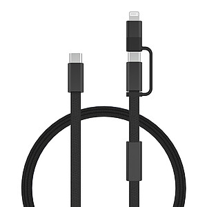 Rychlonabíjecí kabel Arc 2 v 1 z RCS 60W 120 cm, černá