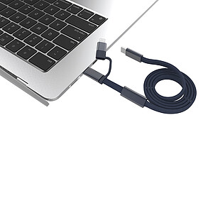 Rychlonabíjecí kabel Arc 2 v 1 z RCS 60W 120 cm, světlá námořní modrá