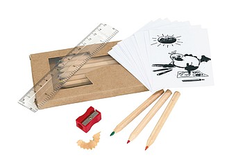 Sada 10 pasteliek, pravítka a orezávatiek