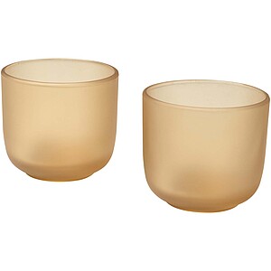 Sada 2 sklenených pohárov 200 ml, béžová