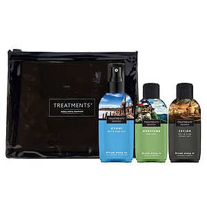Sada 3 ks cestovní kosmetiky (50 ml) TREATMENTS® v praktické Etui taštičce - Uyuni, Mahayana, Ceylon