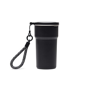 Sada 4 nerezových pohárov 250 ml, čierna