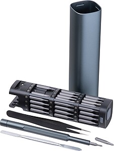 Sada bitov CrisMa, 45 dílů, tmavě šedá