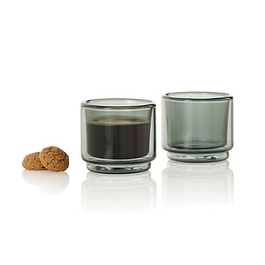 Sada espresso šálok AdHoc Impact 45 ml, 2 ks, transparentná