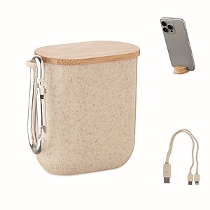 Sada kabelů v pouzdře, béžová