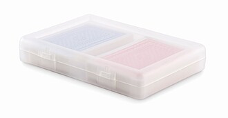Sada klasických hracích karet, transparentní