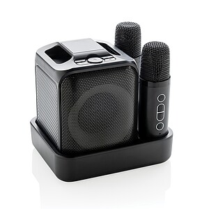Sada na karaoke s dvojitým mikrofonem Singvibe z RCS plastu, černá