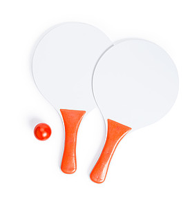 Sada na plážový tenis, bielo oranžová