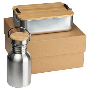 Sada nerezovej fľaše a lunchboxu