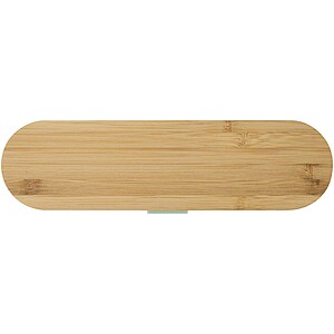 Sada příborů s bambusovým víčkem, mátová zelená