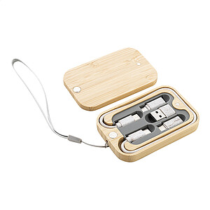 Sada USB nabíjecích kabelů, světle hnědá