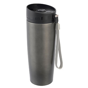 SAGVAN Termohrnek nerezový cestovní, 380 ml, šedý - termohrnek s vlastním potiskem