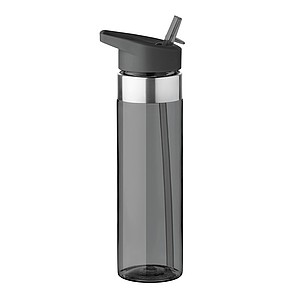 SAHRA Tritanová fľaša na pitie so silikónovým krúžkom, 650 ml, sivá