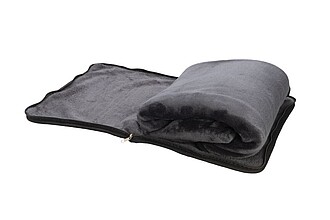 SCHWARZWOLF AMIATA Fleecová cestovná deka 2v1, sivá