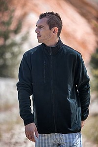 SCHWARZWOLF BESILA pánská fleece mikina, černá XXXL