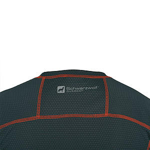 SCHWARZWOLF PASSAT MEN funkční tričko, červené prošívání, XXXL