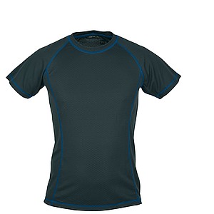 SCHWARZWOLF PASSAT MEN funkční tričko, modré prošívání, M - sportovní trička s vlastním potiskem