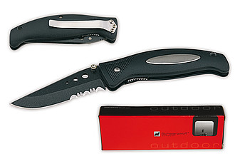 SCHWARZWOLF STYX zatvárací nôž s poistkou a s klipom na opasok - reklamní předměty