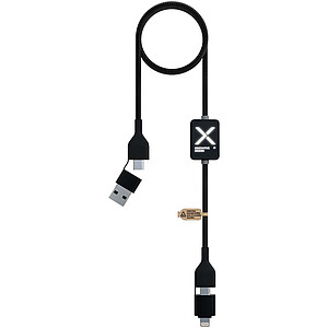 SCX.design C32 60 W nabíjecí kabel s přepínačem a podsvíceným logem, černá