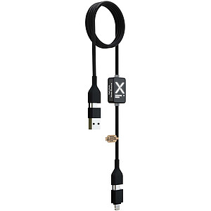 SCX.design C32 60 W nabíjecí kabel s přepínačem a podsvíceným logem, černá