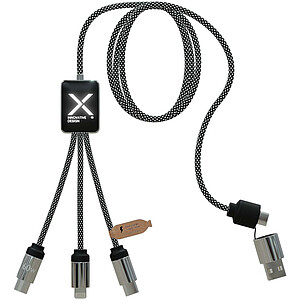 SCX.design C33 60 W nabíjecí kabel typu C s dvojitým podsvíceným logem, tmavě šedý melír