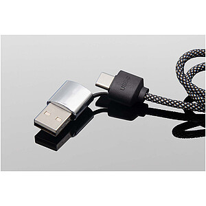 SCX.design C33 60 W nabíjecí kabel typu C s dvojitým podsvíceným logem, tmavě šedý melír
