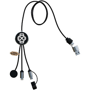 SCX.design C34 nabíjecí kabel pro chytré hodinky 7 v 1, černá