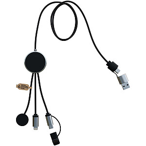 SCX.design C34 nabíjecí kabel pro chytré hodinky 7 v 1, černá