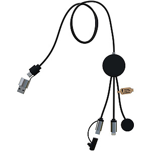 SCX.design C34 nabíjecí kabel pro chytré hodinky 7 v 1, černá
